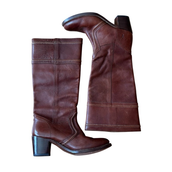 FRYE AND CO. Jane Stiched Tall Brown Boot - Picture 15 of 16